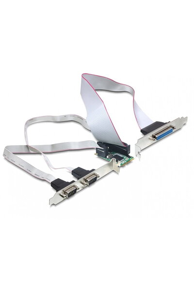 DELOCK Mini PCIe I/O PCIe de dimensiune completă, 2 x serial RS-232, 1 x para...