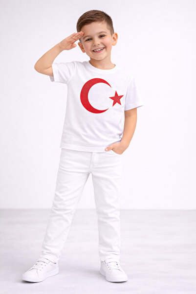DUBAİ ÇOCUK Boy's Turkish Flag T-Shirt and Pants Set – April 23 October 29 Pe...