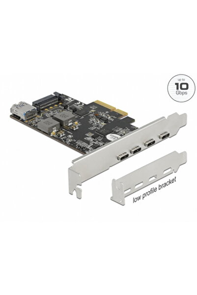 DELOCK PCI Express cu 4 x USB 3.2 Gen 2-C + 1 x USB-A LPFF, 90059