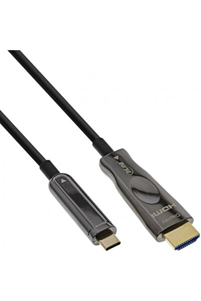 In-Line Cablu activ optic AOC USB type C la HDMI 4K60Hz T-T 25m, InLine IL64225A