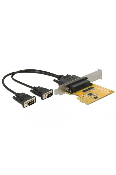 DELOCK PCI Express la 2 x Serial RS-232 de mare viteză 921K, protecție ESD, 6...