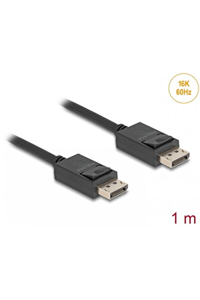 DELOCK Cablu coaxial Displayport 2.1 16K60Hz/8K120Hz/4K240Hz 80Gbps T-T 1m, 8...