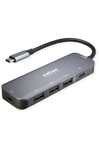 Roline HUB USB 3.2 Gen2 type C la 3 x USB-A + 1 x USB type C + USB-C PD 100W,...