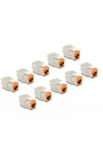 DELOCK Set of 10 Keystone RJ45 modules 88117, RJ45 LSA, Cat.6A