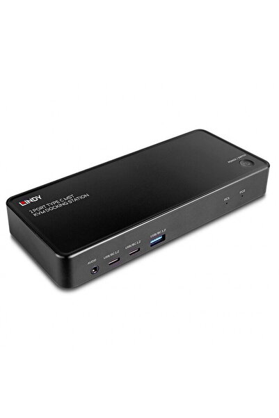 LİNDY Stație de andocare USB 3.2 Tip C la HDMI/Displayport 4K60Hz MST/RJ45/US...