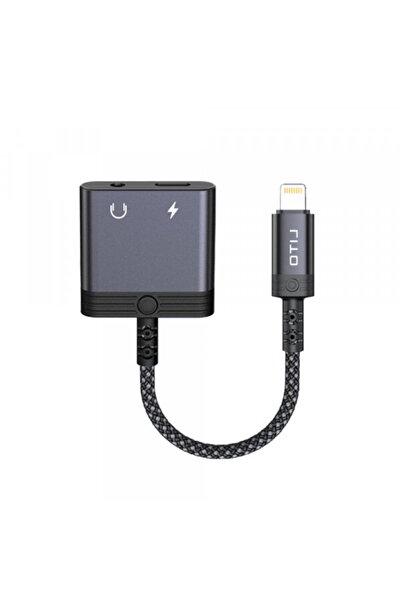 Lito Adaptor audio Lightning - Lightning / 3.5mm LA04L, Negru