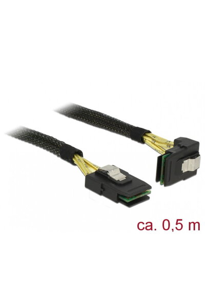DELOCK Mini SAS SFF-8087 to Mini SAS SFF-8087 angled cable 0.5m, 83622