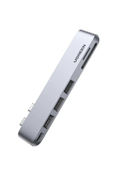 Ugreen Adaptor Multifunctional MacBook Pro/Air, 2x USB-C la 3x USB Type-C SD/...