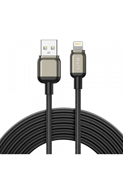 Lito USB-A - Lightning Data and Charging Cable LD17, 18W, 1m, Black