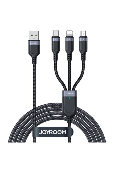 Joyroom Cablu Incarcare USB-A - Lightning / microUSB / USB-C S-A18 3in1, 20W,...