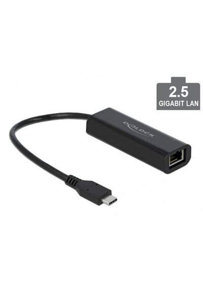 DELOCK Adaptor USB 3.1-C la LAN 2.5 Gigabit, 66298