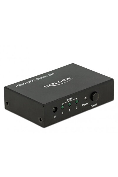 DELOCK 3-port HDMI switch with remote control UHD 4K, 18683