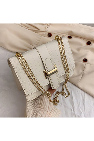 Markasız ucuz A.L. Fashion Women's Bag, Elegant, Ecological Leather, White