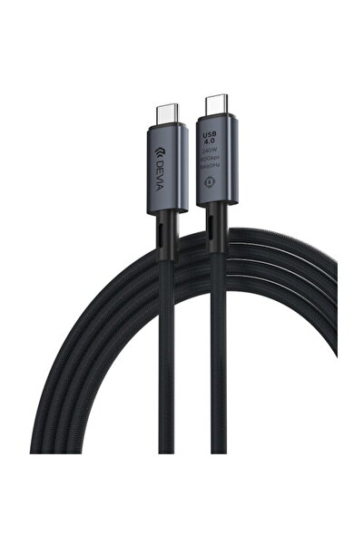Devia USB-C - USB-C EC641 Data and Charging Cable, 240W, 1m, Black