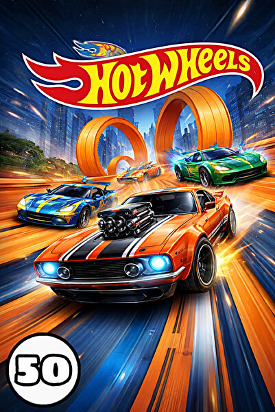 HOT WHEELS Coloring book - 50 illustrations - , A4