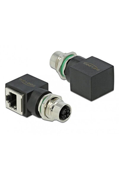 DELOCK Adaptor retea M12 8 pini X-coded la RJ45 M-M, 66316
