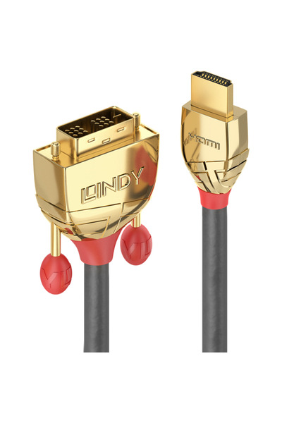 LİNDY Cablu HDMI la DVI-D Gold Line T-T 2m, L36195