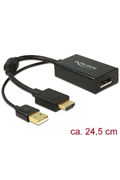 DELOCK Adaptor HDMI la Displayport 1.2 4K Negru T-M, 62667