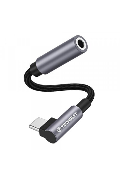Techsuit Adaptor audio USB-C - 3.5mm AC7 MusicDox, Gri