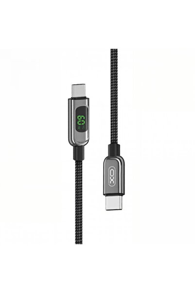 XO Design USB-C Data and Charging Cable - USB-C NB-Q203B Display, 60W, 1m, Black