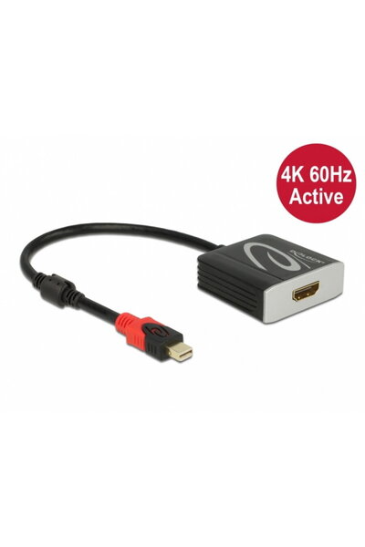 DELOCK Adaptor activ mini DisplayPort 1.4 la HDMI 4K@60 Hz (HDR), 65302