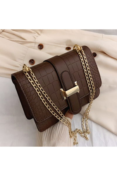 Markasız ucuz A.L. Fashion Women's Bag, Elegant, Ecological Leather, Brown