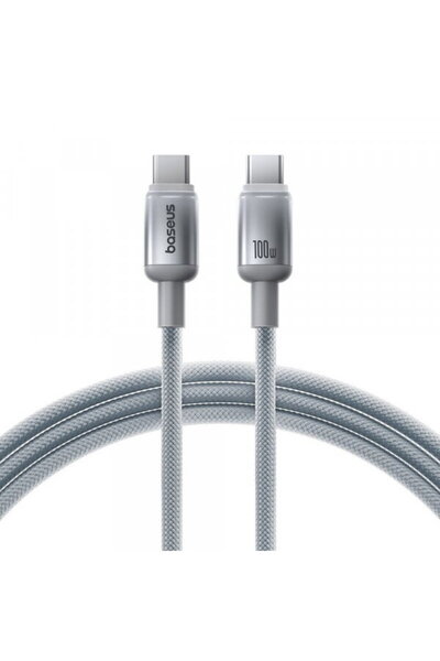 Baseus USB-C - USB-C Discolor Data and Charging Cable, 100W, 2m, Silver E0420800