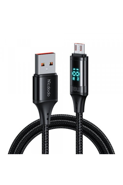 Mcdodo USB-A - microUSB Data and Charging Cable CA-1070 Display, 18W, 1.2m, B...