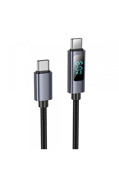 hoco. USB-C Data and Charging Cable - USB-C HOCO Display X112, 60W, 1m, Black