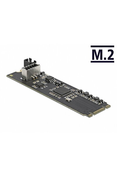 DELOCK Convertor M.2 Key B+M cu un port intern USB 3.2 Gen 2 key A 20 pini T-...