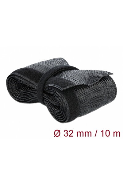 DELOCK Cable management net with Velcro 10m x 32mm Black, 19059