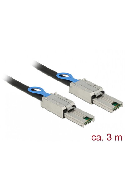 DELOCK Mini SAS SFF-8088 to Mini SAS SFF-8088 cable 3m, 83736