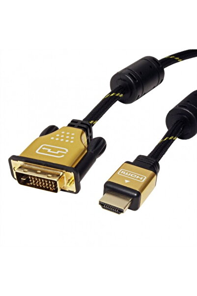 Roline Cablu HDMI la DVI-D Dual Link 24+1 pini T-T GOLD 10m, 11.04.5895