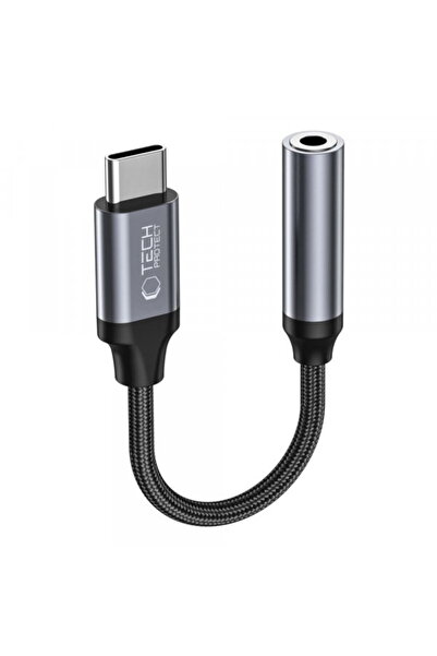 Tech-Protect Adaptor Audio USB-C - 3.5mm Ultraboost, Negru