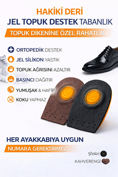 MAYALAR Hakiki Deri Jel Topuk Destek Tabanlık Ortopedik Silikon Topuk Dikeni ...