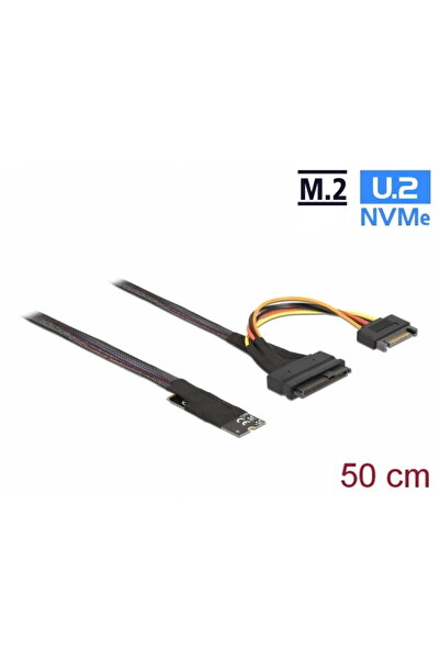 DELOCK Adaptor M.2 Key M la U.2 SFF-8639 NVMe + cablu 0.5m, 62984
