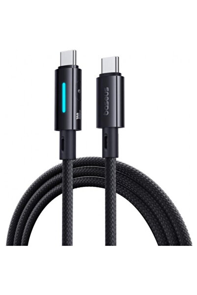 Baseus USB-C Data and Charging Cable - USB-C Lit Button Control, 100W, 2m, Bl...