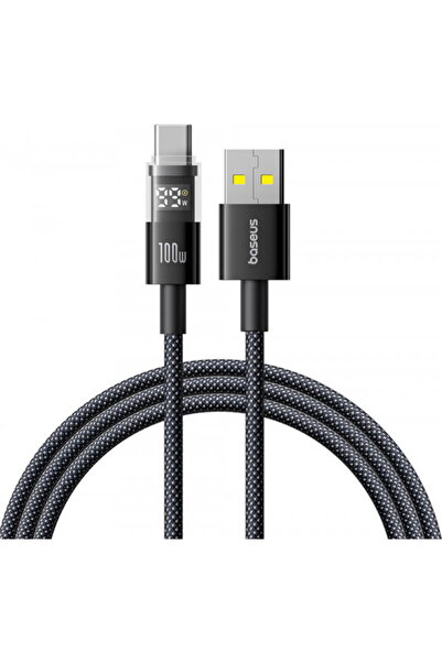Baseus USB-A - USB-C Display 2 Data and Charging Cable, 100W, 2m, Black P1038...