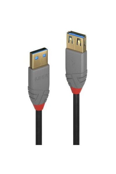 LİNDY Cablu LY-36760, USB 3.0 female - USB 3.0 male, 0.5m, Black