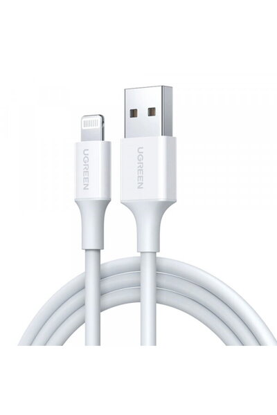 Ugreen USB-A - Lightning Data and Charging Cable US155 (20730), 18W, 2m, White