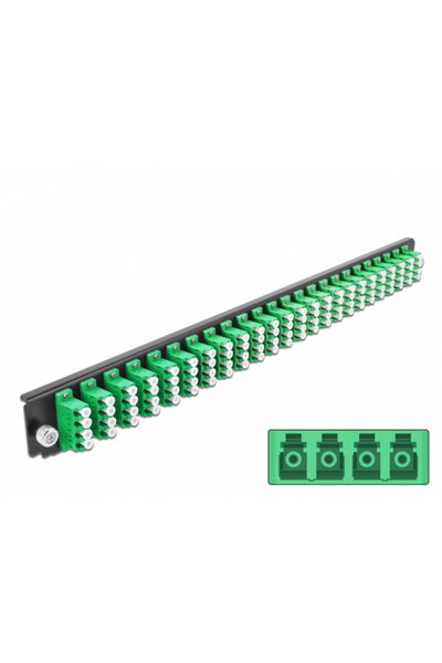 DELOCK Front panel for 43370, 19" LC Quad OS2 24-port enclosure, Green
