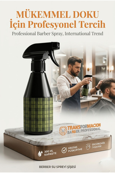 Transformacion Berber Kuaför Su Spreyi Şişesi Profesyonel Saç Fısfısı 300 ML ...