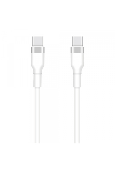 Setty Cablu de date și încărcare USB-C - USB-C Setty, 60W, 1m, Alb
