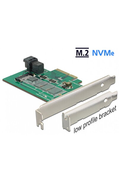 DELOCK Placă PCI Express cu 1 x NVMe M.2 PCIe intern / 1 x SFF-8643 NVMe inte...
