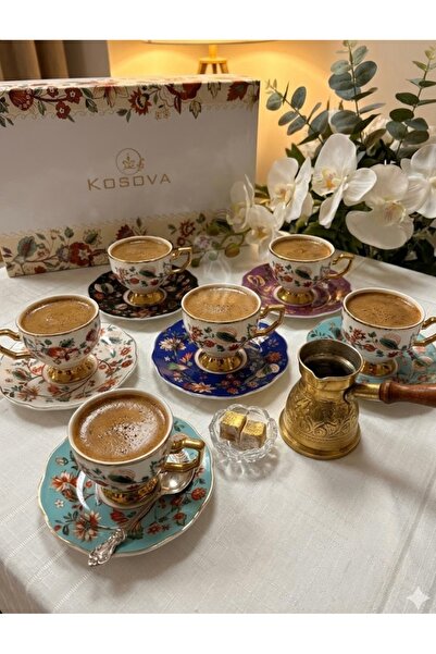 kendimarkan 6 kişilik porselen fincan takımı