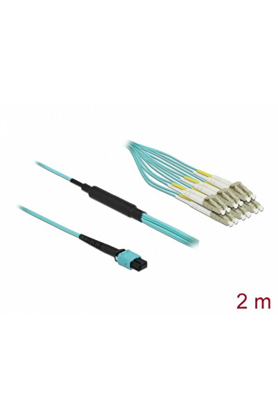 DELOCK Cablu fibra optica MPO la 12 x LC Duplex Multi-mode OM3 2m, 84872