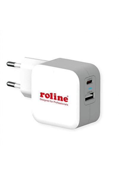 Roline Încărcător priză 1 x USB-A QC3.0 + 1 x USB-C PD, 38W, 19.11.1054