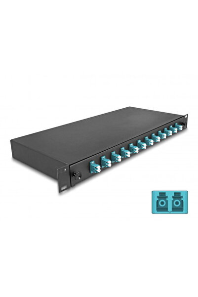 DELOCK Splice Box fibra optica 19"/1U cu 12 x LC Duplex OM3, 67004