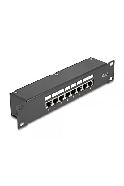 DELOCK Patch panel ecranat 8 porturi Cat. 6, 43304