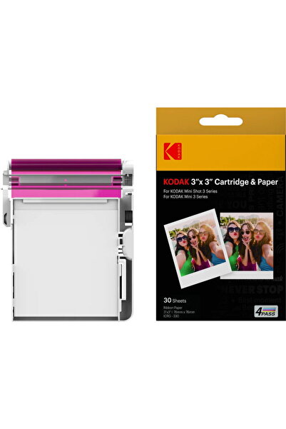 Kodak Paper Cartridge ICRG-330, Instant Photo Film, 76 x 76 mm (3 x 3 inch), ...